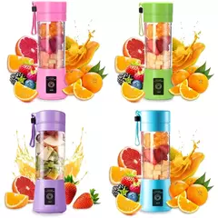 Mini Liquidificador Portatil Mixer Juice Garrafa Shake 6 Laminas + Cabo USB 380ml - comprar online