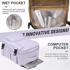 Bolsa para Laptop Resistente à Água para Mulheres, Mochila de Viagem de Cabine, Grande Capacidade, Easyjet, Ryanair, 45x36x20, 40x20 - comprar online