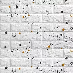 1 pçs 77cm * 70cm 3d adesivo de parede imitação tijolo quarto decoração da