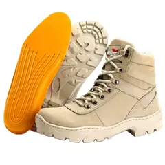 Bota Coturno Militar Desert Cano Curto em Couro Confortável Trilha - comprar online