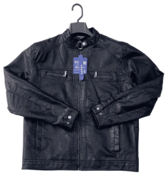 Jaqueta de couro masculina slim na internet