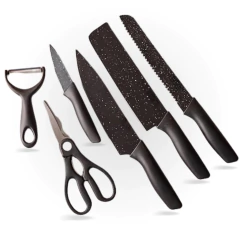 Jogo De Facas Kit 6 Peças Conjunto Inox Gourmet Antiaderente Churrasco Cozinha - loja online