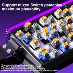 AULA HERO 68HE Teclado com interruptor magnético Gatilho rápido 8K Retorno Esports Gamer Teclado RGB Teclado para jogos com fio - comprar online