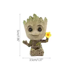 Desenhos animados Groot Figurines para Decoração de Casa, Modelo Miniatura, Desktop Display, Artesanato, Árvore Homem Ornamento, Decoração Do Escritório, 5cm - Wolf Magazine