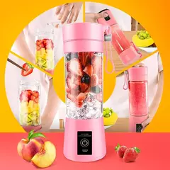 Mini Liquidificador Portatil Mixer Juice Garrafa Shake 6 Laminas + Cabo USB 380ml - comprar online