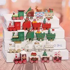 Decorações De Trem De Madeira Do Natal Para Casa, Enfeites De Feliz Natal, Decoração Da Árvore Do Natal, Noel, Presentes De Ano Novo, 2024 - comprar online