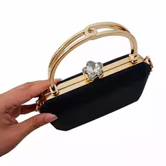 Imagem do Bolsa Clutch Carteira de Festa Brilhosa Luxo Festa de Gala Casamento