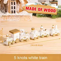 Decorações De Trem De Madeira Do Natal Para Casa, Enfeites De Feliz Natal, Decoração Da Árvore Do Natal, Noel, Presentes De Ano Novo, 2024 - comprar online