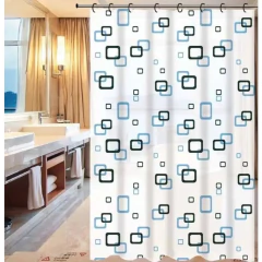 Cortina Pvc Sala Antimofo Impermeável 1,8x1,8 Com Ganchos Cor Sortido Luminária - loja online