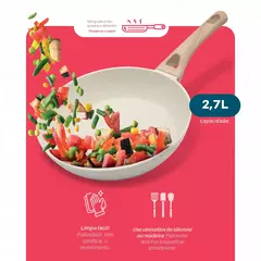 Frigideira Indução 3 Tamanhos Fundo-triplo Revestimento Antiaderente - Dolce Home - comprar online