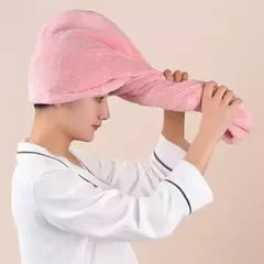Toalha Grossa Mágica Para Cabelo Secar Rápido Touca Banho