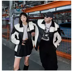 SingobilLOW-Jaqueta de couro falso masculina e feminina, blusão acolchoado, casaco bombardeiro motociclista, hip-hop, outono e inverno - comprar online