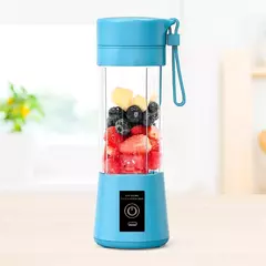 Mini Liquidificador Portatil Mixer Juice Garrafa Shake 6 Laminas + Cabo USB 380ml - comprar online