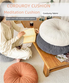 Almofadas de decoração de casa macias e confortáveis, cor sólida, almofadas fofas, tecido engrossado, redondo, 2025, nova cor macaron - loja online