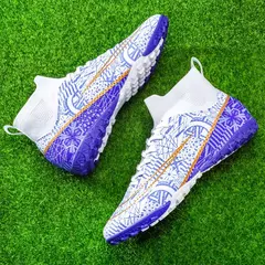 Botas longas de futebol para homens, grama infantil, TF, FG Training Soccer Shoes, tênis esportivos profissionais, tênis de futebol ao ar livre - comprar online