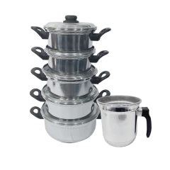 Jogo De Panela de Alumínio Conjunto 5 Peças + Leiteira Kit Alumínio Resistente