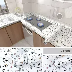 Papel de parede à prova de óleo de cozinha, impermeável, filme à prova de umidade, bancada, autoadesivo, telha de mármore - loja online