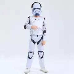 Imagem do Vestido extravagante Stormtrooper para crianças, vestido de personagem infantil, festa cosplay, Halloween, fantasia de carnaval