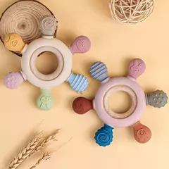 TYRY.HU-Mordedores De Silicone Com Leme De Madeira Para Bebês, Brinquedos De Dentição, Ajuda Com Gomas De Dentição, 1Pc - loja online