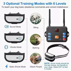 Imagem do Sistema de Contenção Sem Fio para Cachorro, Recipiente, Alcance Ajustável, 2 em 1 Sistema de Treinamento, Seguro e Eficaz, 300m