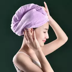Toalha Grossa Mágica Para Cabelo Secar Rápido Touca Banho na internet