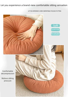 Almofadas de decoração de casa macias e confortáveis, cor sólida, almofadas fofas, tecido engrossado, redondo, 2025, nova cor macaron - Wolf Magazine