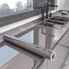Imagem do Papel de parede à prova de óleo de cozinha, impermeável, filme à prova de umidade, bancada, autoadesivo, telha de mármore