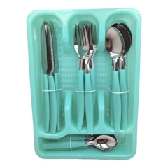 Jogo de Talheres 25 Peças em Aço Inox - Completo com Organizador na internet