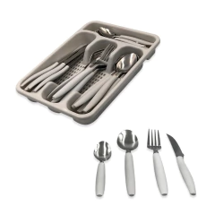 Jogo de Talheres 25 Peças em Aço Inox - Completo com Organizador - Wolf Magazine
