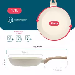 Frigideira Indução 3 Tamanhos Fundo-triplo Revestimento Antiaderente - Dolce Home - loja online