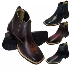 Bota Botina Texana Masculino Cano Médio