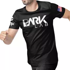 Camiseta Para Treino Preta DRY-FIT Dark Lab - Camisa Academia, Fitness, Musculação, Dry Fit - comprar online