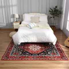 Imagem do Tapete persa turco vintage, tapetes étnicos retrô, tapete grande, capacho de entrada, apto para sala de estar cabeceira e quarto