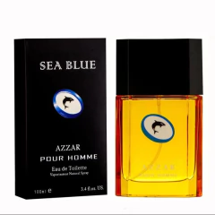 Perfume Masculino Azzar 100ml Importado Sea Blue Militar Camuflado