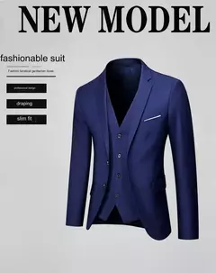 Ternos de casamento formais de luxo para homens, conjunto elegante de blazers, casacos completos, colete, calças, jaquetas, 3 peças, 2022