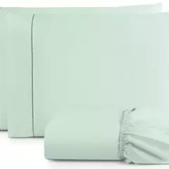 Jogo De Lençol Cama Box Queen 3 Peças Percal 400 Fios Toque Macio Cinza - Wolf Magazine