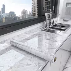 Papel de parede à prova de óleo de cozinha, impermeável, filme à prova de umidade, bancada, autoadesivo, telha de mármore na internet