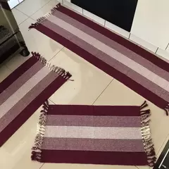 Tapete Passadeira Tear 3 Peças Cozinha Cores Variadas na internet