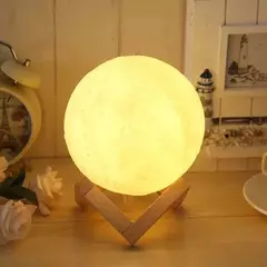 Umidificador Aromatizador Luminária Abajur Lua Cheia 3D lâmpada luz difusor aroma óleo essencial usb ultra sônica - Wolf Magazine