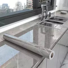 Imagem do Papel de parede à prova de óleo de cozinha, impermeável, filme à prova de umidade, bancada, autoadesivo, telha de mármore