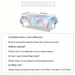 Laser Rainbow Theme Party Toalha De Mesa, Toalha De Mesa Descartável, Decoração Suprimentos, Aniversário, 1Pc na internet