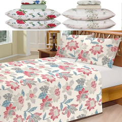 Jogo De Cama Lençol Queen 4 Peças 150 Fios Antialérgico Camesa - Emcompre