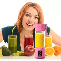 Mini Liquidificador Portatil Mixer Juice Garrafa Shake 6 Laminas + Cabo USB 380ml na internet