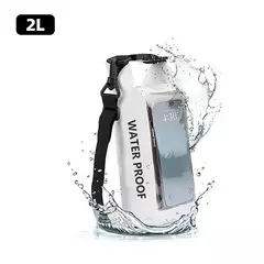 Saco seco impermeável para trekking, deriva, rafting, surf, caiaque, sacos de esportes ao ar livre, equipamento de acampamento, tela sensível ao toque, XA394Q, 2L - Wolf Magazine