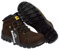 Bota Coturno Adventure Bootsland Masculina Em Couro Lançamento!