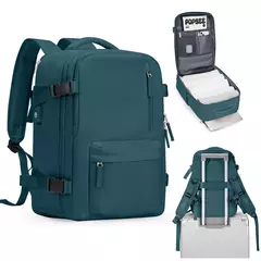 Bolsa para Laptop Resistente à Água para Mulheres, Mochila de Viagem de Cabine, Grande Capacidade, Easyjet, Ryanair, 45x36x20, 40x20 - Wolf Magazine