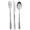 Kit Conjunto Jogo de Talheres de Mesa 18 Peças Inox Silver 6 Garfos 6 Facas e 6 Colheres Casa Cozinha Restaurante Buffet