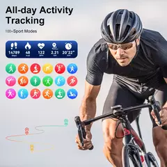 Karchilor-relógio inteligente à prova d'água para homens, tela curva, chamada Bluetooth, IP68, esportes e fitness, 2.01 ", 2024 na internet