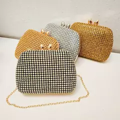 Bolsa De Festa Feminina Moderna Luxo Noite Brilhante Strass