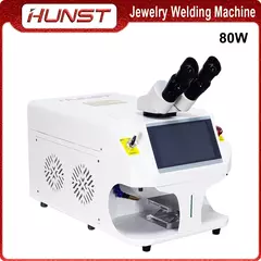 Imagem do Hunst jóias máquina de solda a laser 80w solda mini soldador a laser de fibra portátil para ouro prata titânio anéis colar metal